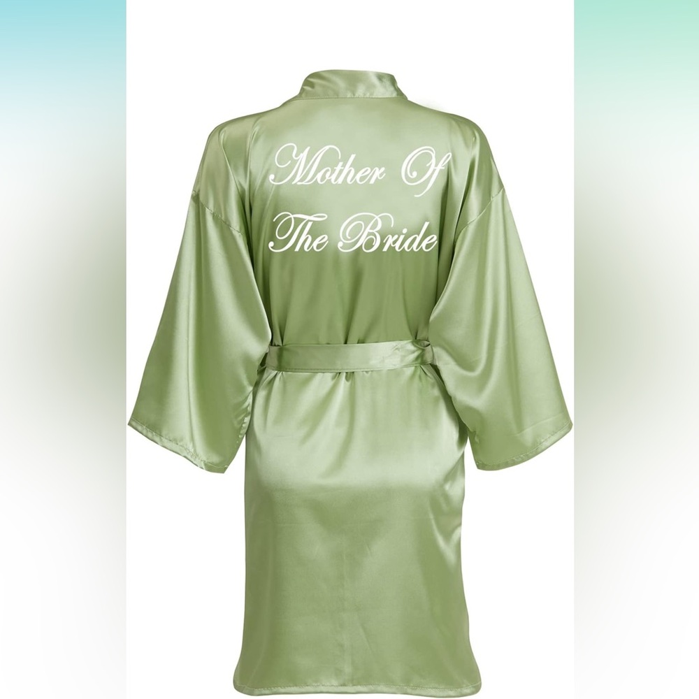 Satin robe for wedding